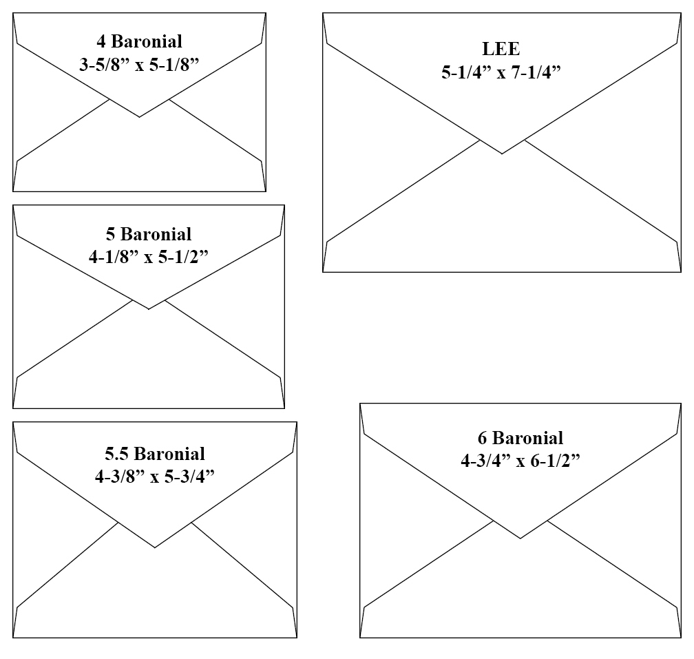 A Envelope Size Chart